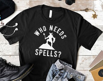 Barbarian T-Shirt: Axe Warrior RPG Gamer Tee