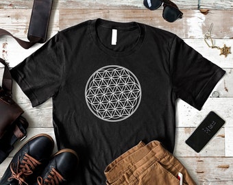 Flower of Life T-Shirt: Geometric Pattern, Mystic Tee