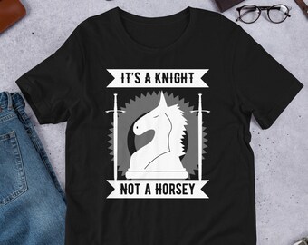 T-shirt drôle de chevalier d'échecs : « C'est un chevalier, pas un cheval »