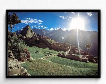 Machu Picchu Ruins at sunrise - Travel & Landscape Fine Art Photography Print  Peru Photography Machu Picchu Wall Art / Machu Picchu Photo