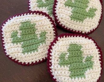 Cactus Costers, BoHo Coasters, Fruit Coasters, Teacup Coasters, Crocheted Coasters, Gift Coasters, Lemon Coasters