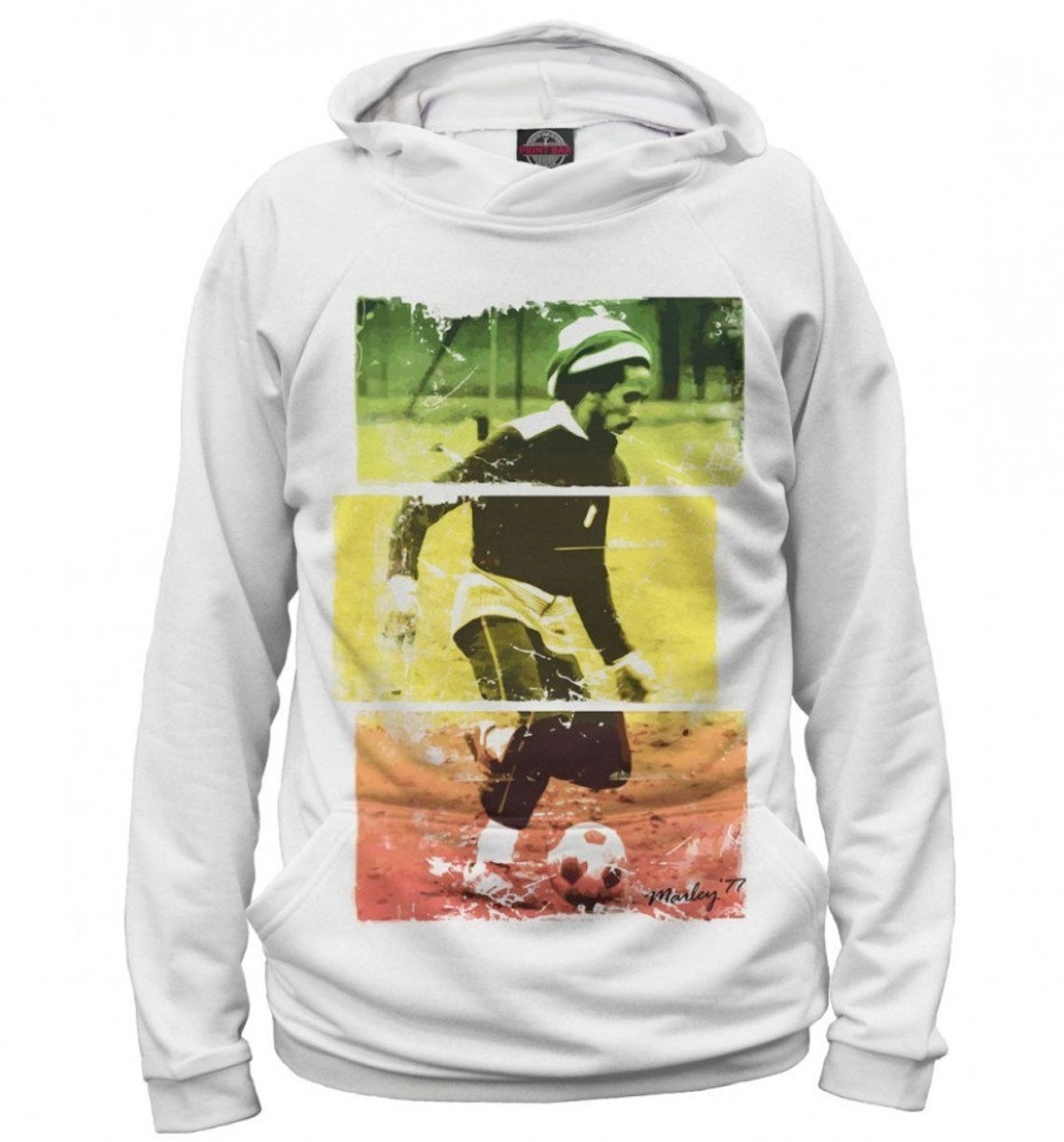 Bob Marley Playing Soccer Hoodie / Sweatshirt Premium Quality Etsy