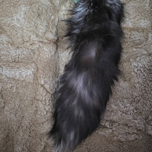 Real Fox Fur Tail Keychain: Fashion Bag Accessory (35-45cm)