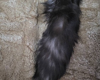 Real Fox Fur Tail Keychain: Fashion Bag Accessory (35-45cm)