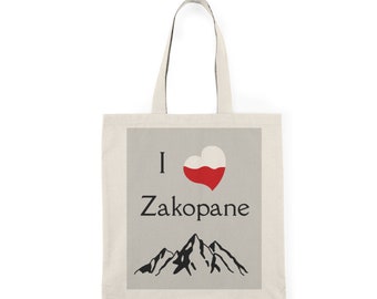 Natural Tote Bag Poland Zakopane Double Sided Perfect Gift