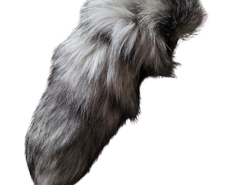 Real Fox Fur Tail Keychain: Fluffy Fashion Bag Charm (38/45 cm)
