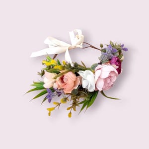 Polish Highland Flower Wreath – Rich Floral Headband – Adjustable Folk Crown – Boho Ethnic Hair Accessory