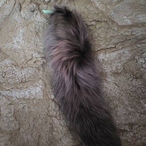 Authentic Fox Fur Keychain Tassel Bag Tag Handbag Tail Pendant Keyring (21) -30/ 38 cm