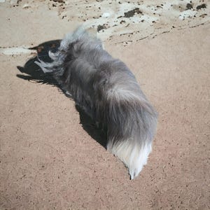 Keyring with Natural Fox Fur - Trendy Accessory 40/48 cm