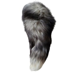 Black/White Fasion Keyring, Bag, Bike Decoration, Real Fox Fur, Tail Fox Tail Tassel Keychain -35/ 40 cm