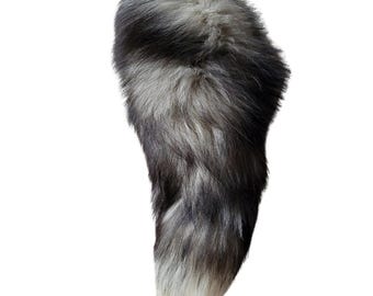 Real Fox Fur Tail Keychain: Fashion Bag Accessory (35/40 cm)