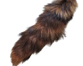 Real Fox Fur Tassel Keychain, Fashion Bag Charm (37cm)