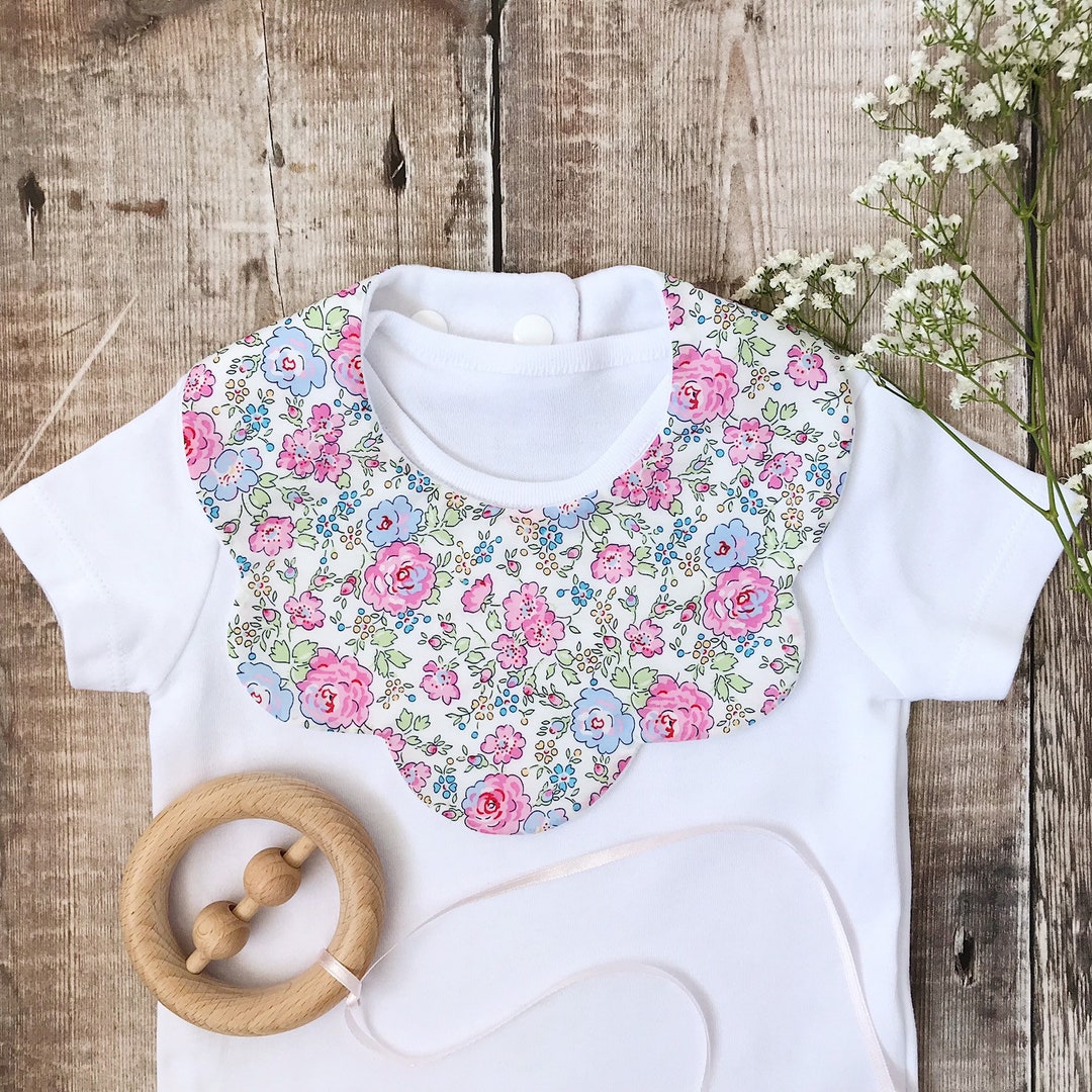 Liberty London Baby Scalloped Bib Dribble Bibs for Babies Etsy UK