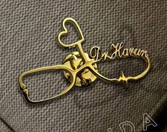 Personalisierte Stethoskop Pins, Anstecknadeln, Emaille Pins, Brosche Geschenke für Krankenschwestern, Stethoskop svg, Geschenk für Krankenschwestern, Weihnachtsgeschenke, Krankenschwestern.