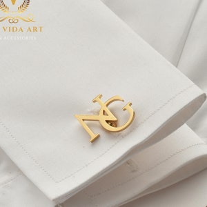 Gemelos personalizados para propuesta de padrinos de boda, regalo de boda, gemelos iniciales, gemelos, regalos de padrinos de boda, regalo para él, propuesta de padrino