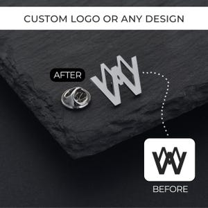Custom Logo Brooch, Personalized Badge Pin, Enamel Pins, Lapel Pins for Business, Gift for Him, Custom Company Logo, Brooch, Symbol Brooches