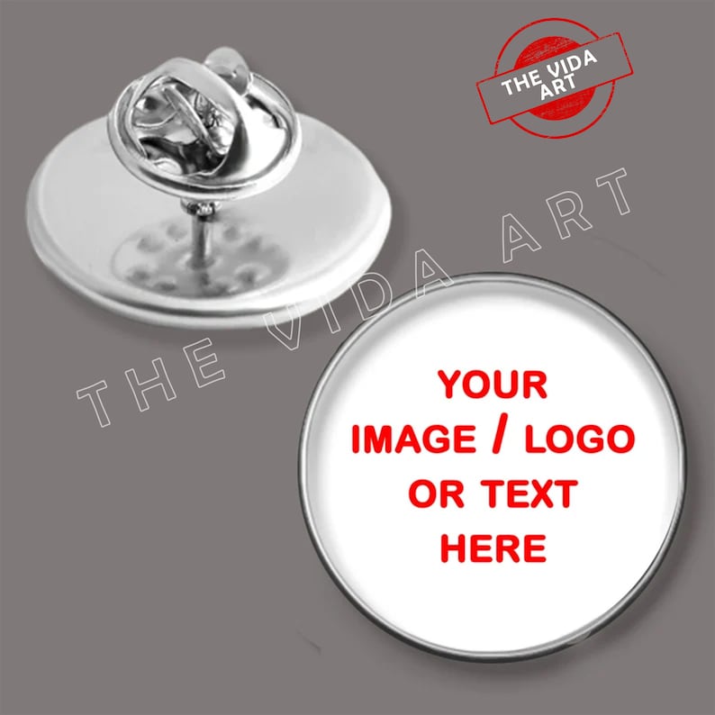 Épinglette en émail personnalisée, votre photo ou votre logo sur la broche, épingles de revers, épingles en émail, broche avec logo personnalisé, broche pour sac à dos, cadeau pour elle et lui image 4