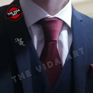 Personalisierte Initialen Revers Pin, Groomsmen Vorschlag Benutzerdefinierte Broschen, Hochzeitsgeschenke, Jubiläumsgeschenke, Weihnachtsgeschenke, Geschenk für ihn. Bild 7