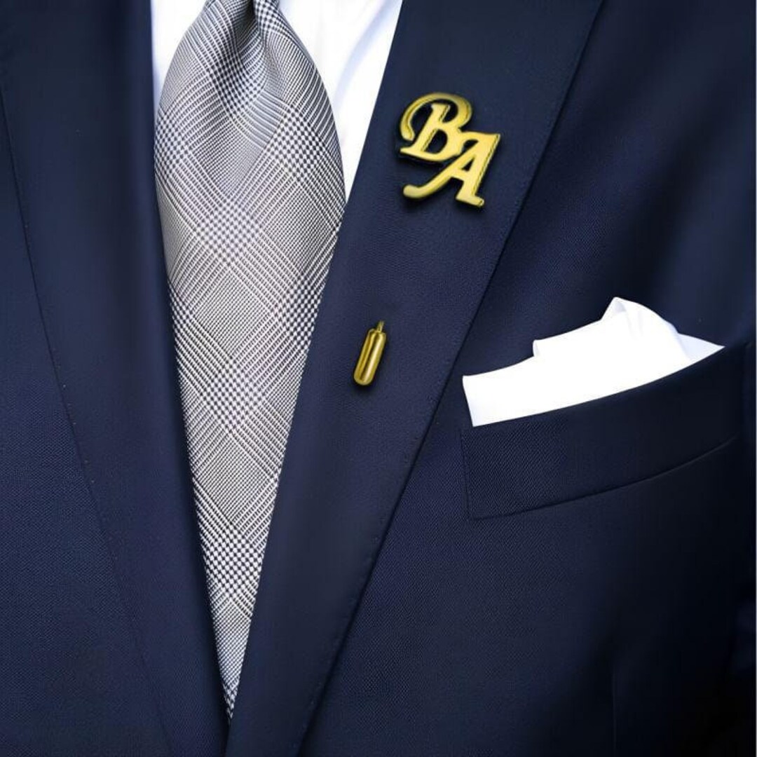 Custom Lapel Pins, Initial Enamel Pin, Groomsmen Proposal, Wedding Lapel Pins, Wedding Gift