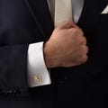 Custom Groomsmen Cufflinks, Initial Cuff Links, Numbers Cufflinks,Groomsmen Proposal, Groomsmen Gifts For Men, Gift For Him With Wooden Box.