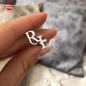 Gemelos personalizados, gemelos iniciales, regalos de padrinos de boda, gemelos de boda del novio, gemelos de nombre, regalo de boda, gemelos para hombres, regalo para él imagen 8