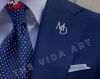 Personalisierte Initialen Revers Pin, Groomsmen Vorschlag Benutzerdefinierte Broschen, Hochzeitsgeschenke, Jubiläumsgeschenke, Weihnachtsgeschenke, Geschenk für ihn.