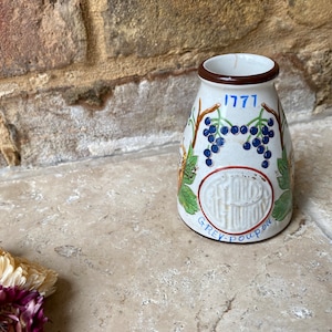 Antique Early 20th Century French Advertising Pot | Rare Decorative White Ironstone Grey-Poupon Dijon Mustard Pot
