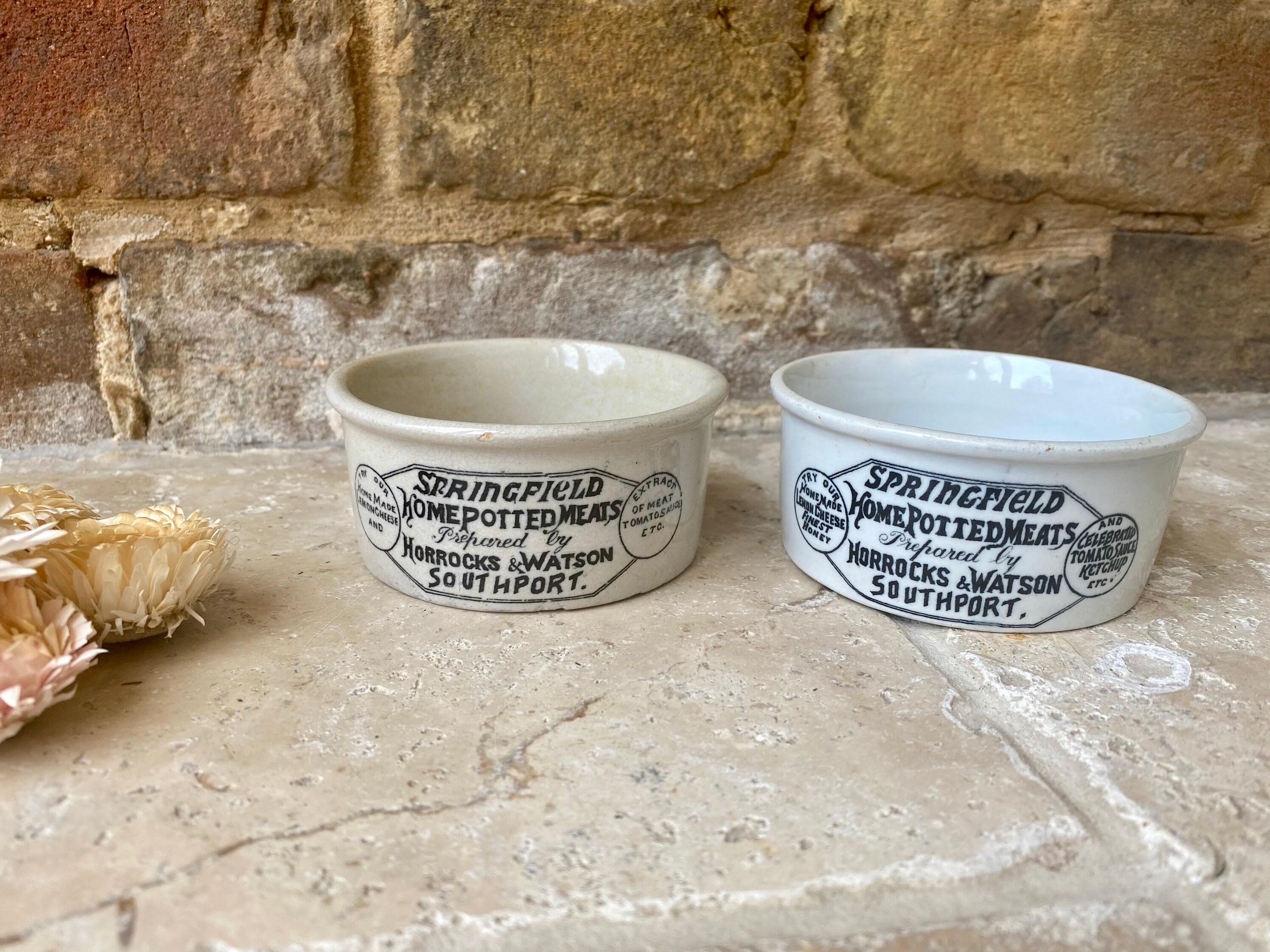 アンティーク◆R.&T. GIBSON POTTED MEATS◆ミートポット Antique Potted Meat - Etsy