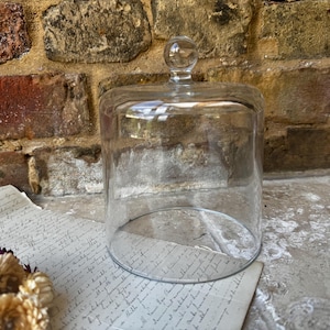 Decorative Vintage Glass Cloche or Dome | Cheese, Food or Meat Cover | Rustic Decorative Interior Styling