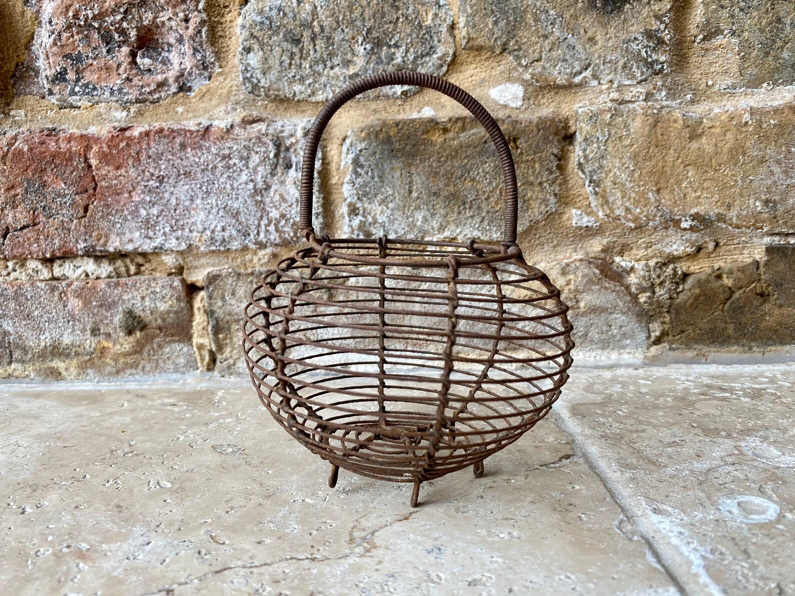 Vintage French Wirework Garlic Basket Antique Wire Garlic Etsy