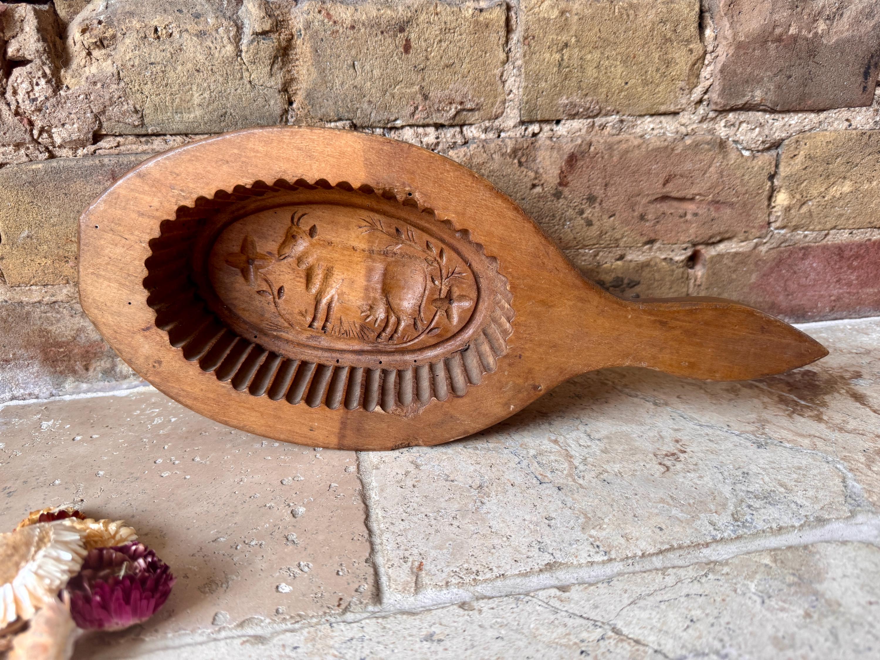 Carved Wooden Cow Vintage - Etsy