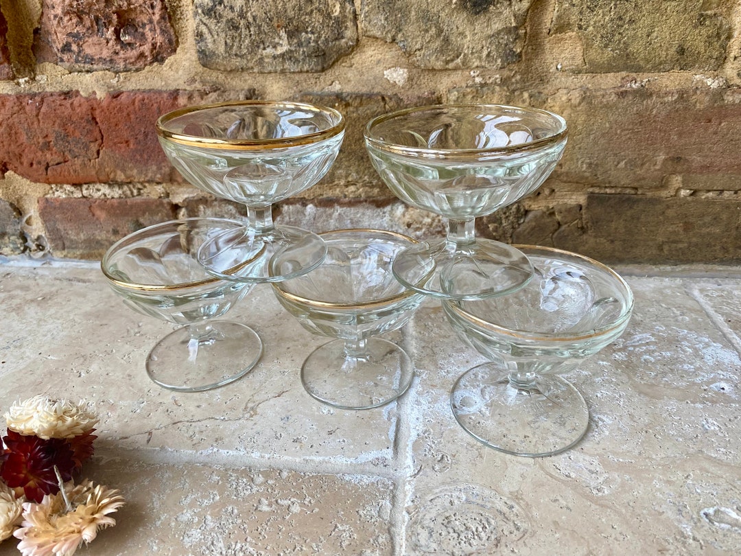 1930s French Cocktail Glass or Champagne Saucer French Byrrh Cocktail