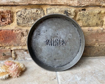 Antiek bakblik uit het begin van de 20e eeuw | Decoratief reclameblik voor Brown & Polson Raisley Flour | Kitchenalia