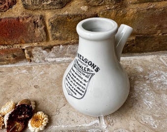 Antique Dr. Nelson's Earthenware Improved Steam Inhaler With