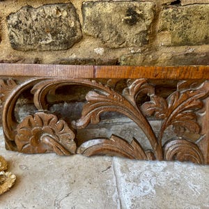 Antique French Carved Wood Panel: 18th Century Baroque Religious Decor