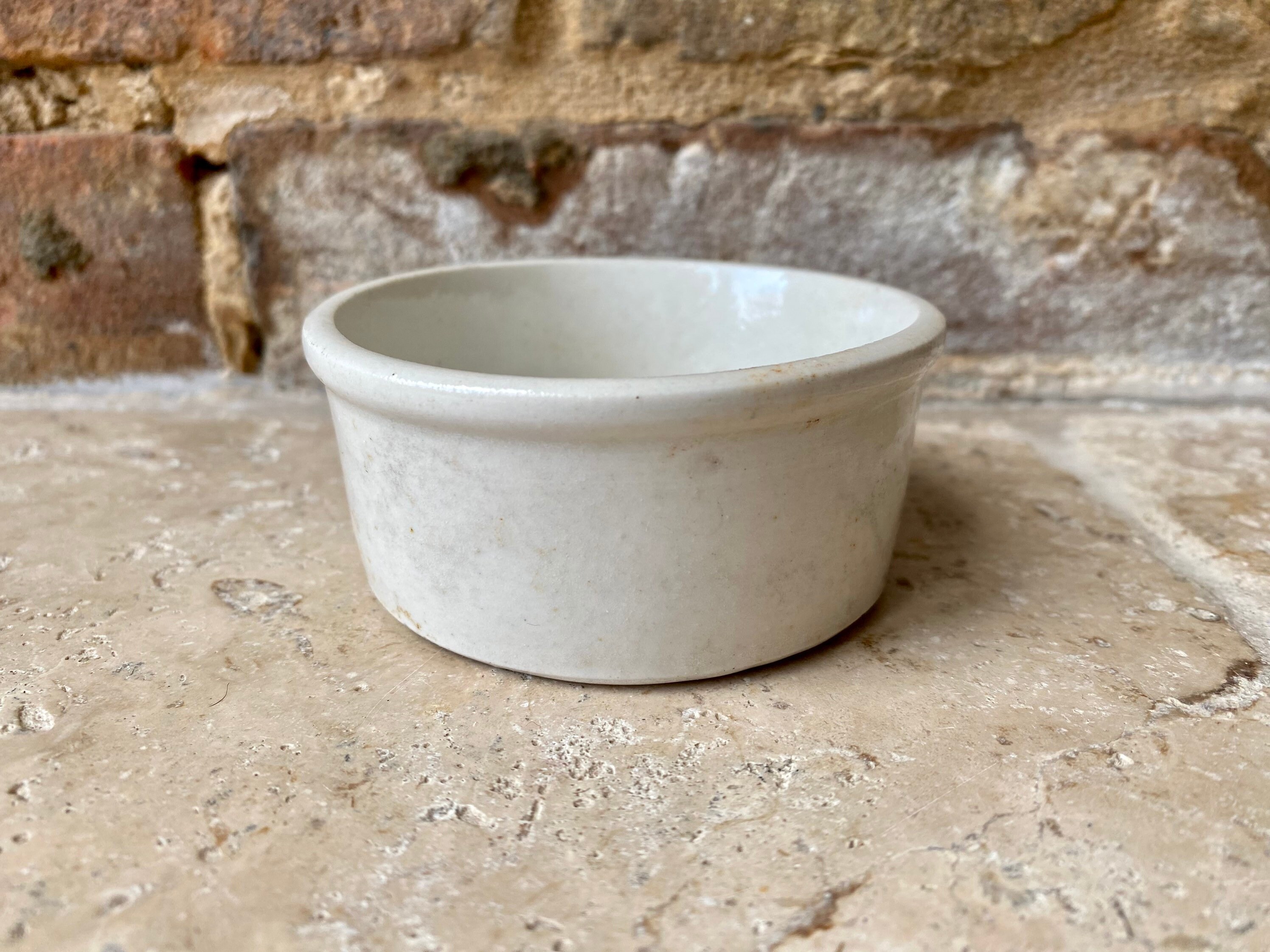 Rare Antique Victorian White Ironstone Paste or Potted Meat