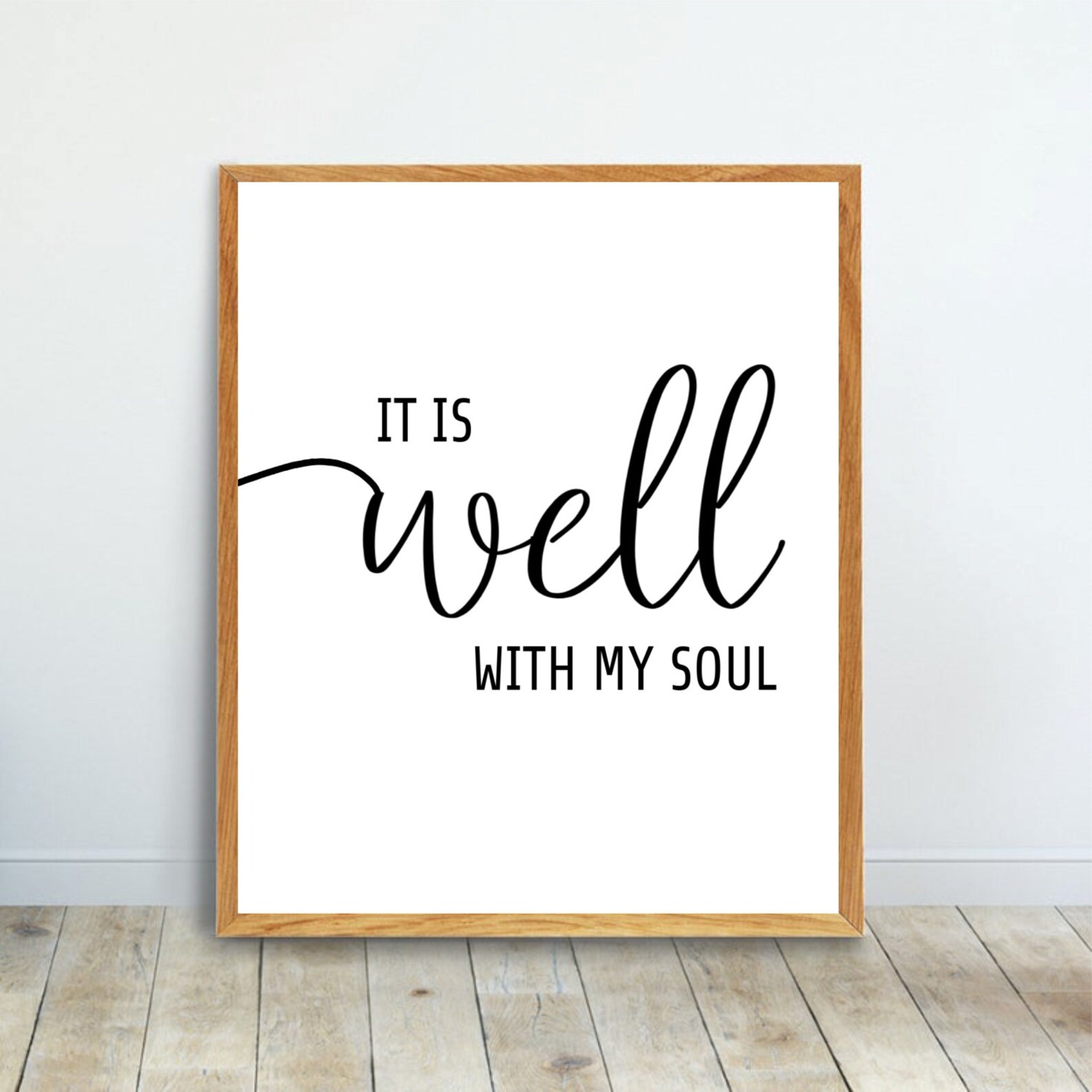 Scripture Print It is Well with My Soul Bible Verse Wall Art Etsy