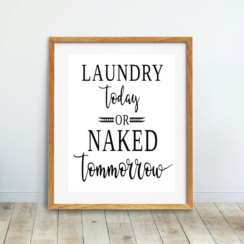 Waschküche Dekor Wäsche heute oder nackt morgen lustige Wäsche | Etsy