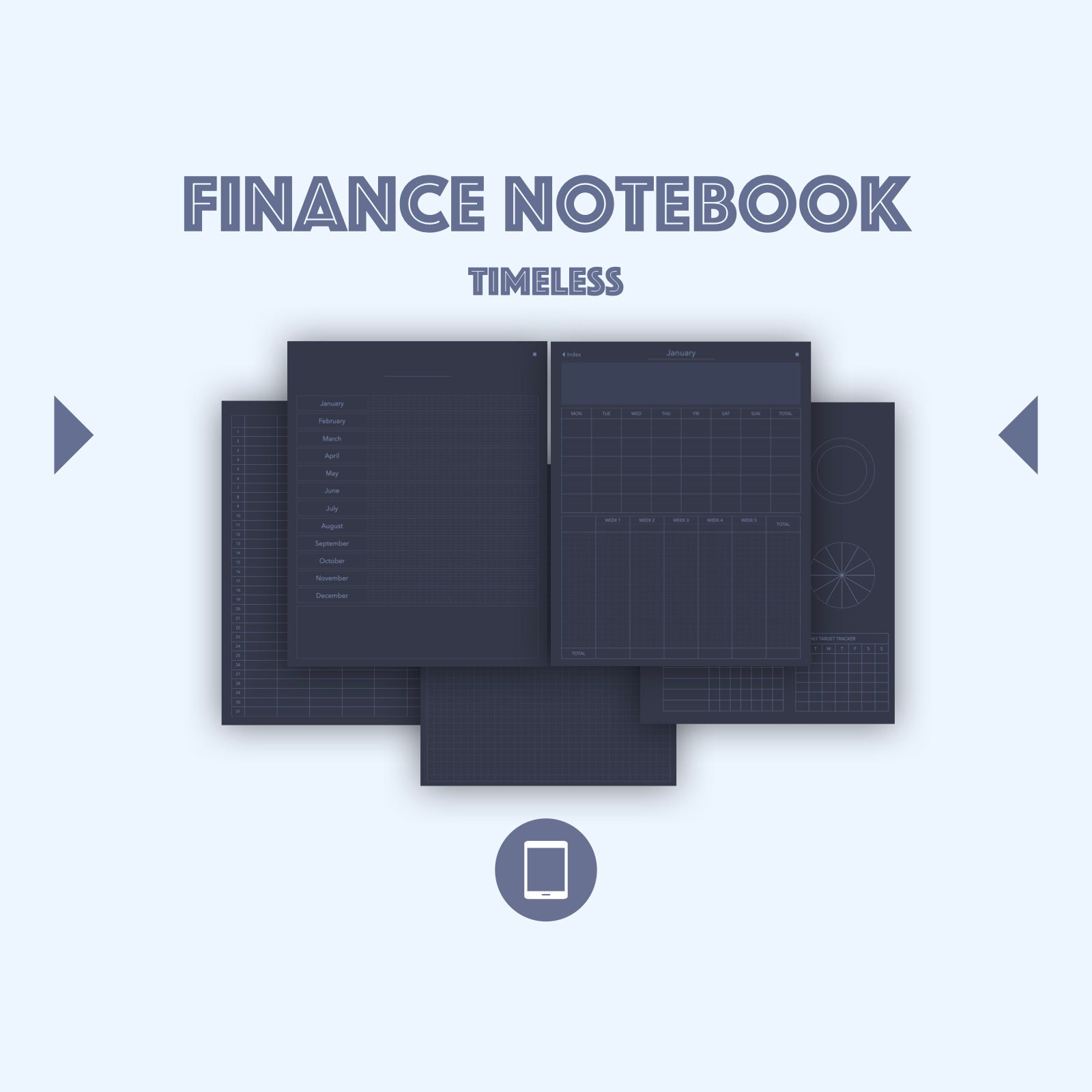 Simple Undated Finance Notebook with Hyperlinks Etsy.de