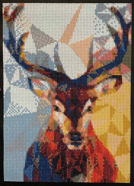 Diamond Painting - Pixel-Art - Geometric Deer