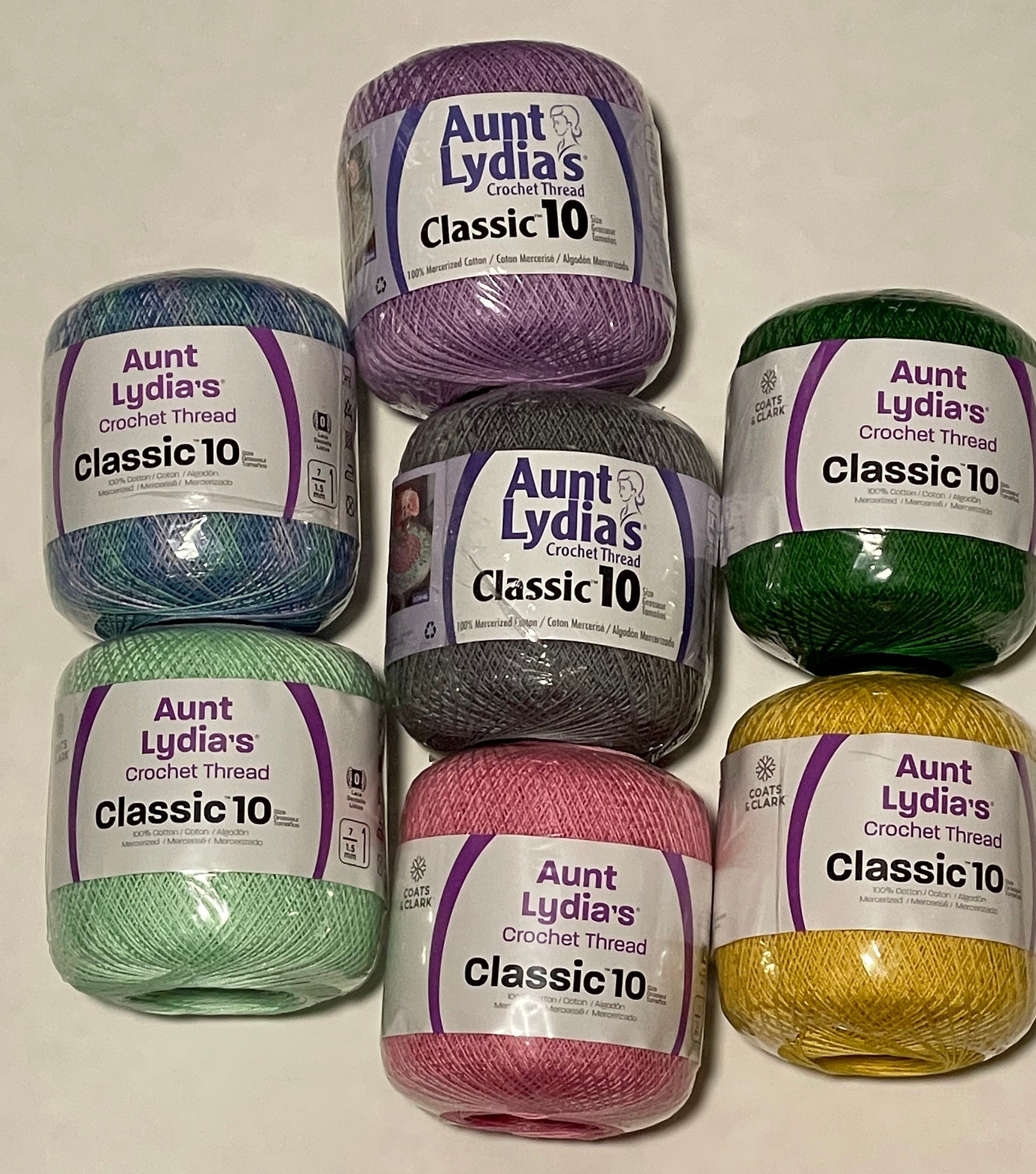 Crochet Thread, Aunt Lydia's Crochet Cotton Classic Size 10, Lace