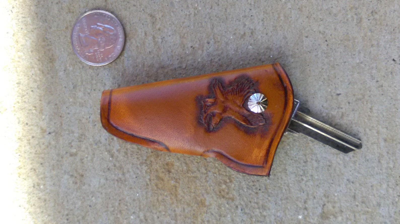 Hand Tooled Key Fob Holster Etsy