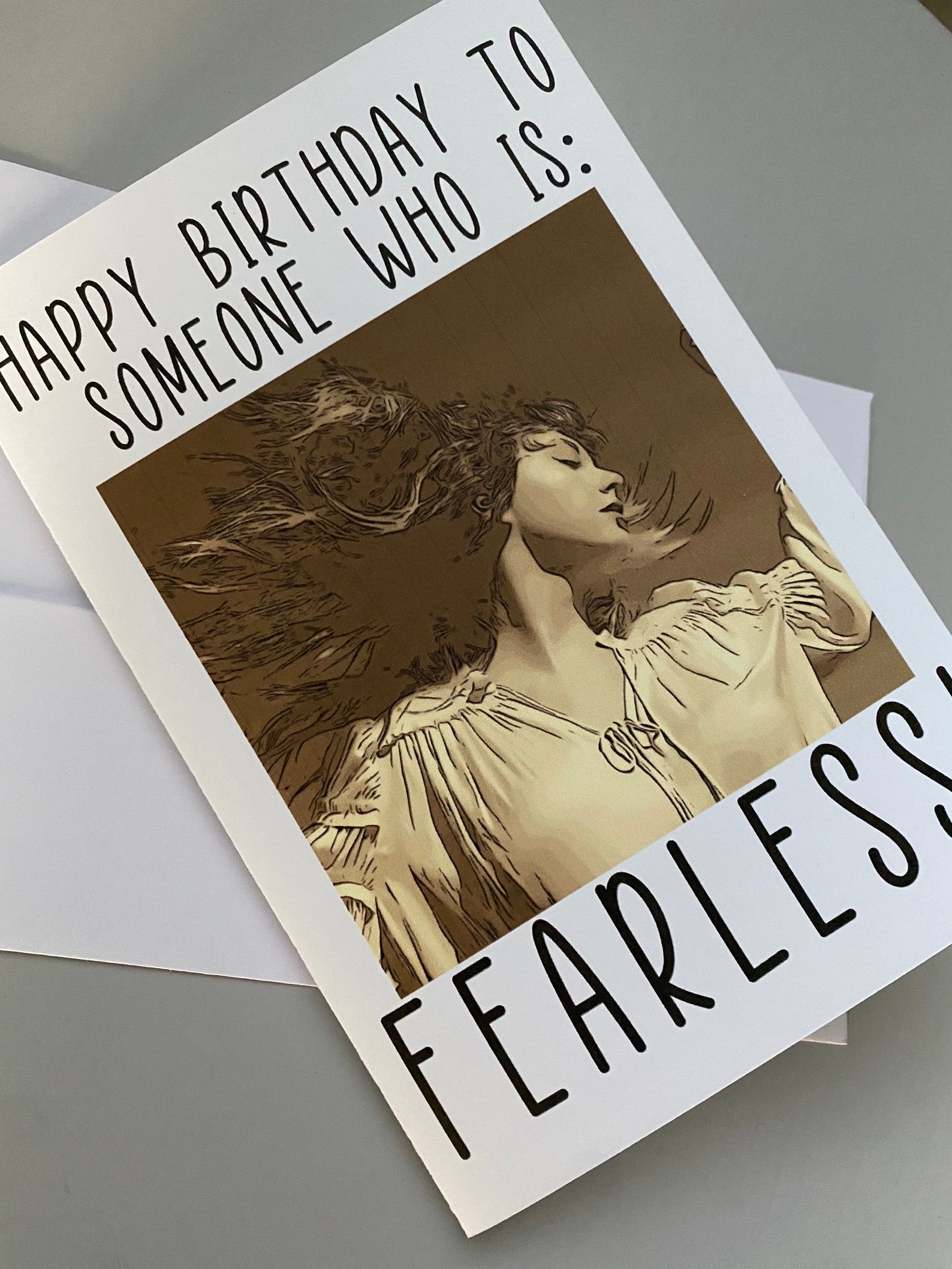 Taylor Swift inspired birthday card Fearless Swift card | Etsy