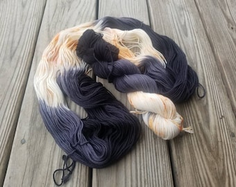 The White Wolf-Hand Dyed Yarn, Fingering Weight, DK, Aran/Worsted Weight, Speckled Yarn, Variegated Yarn, The Witcher Yarn, Geralt Yarn