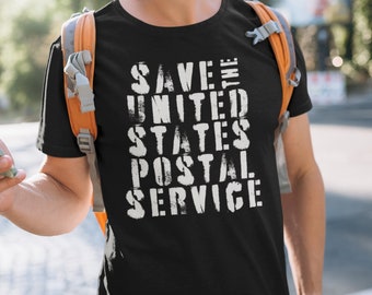 Save the Postal Service T-Shirt: Grunge Unisex Adult Shirt