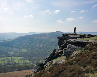 MOUNTAIN VIEWS printable wall art, Peak District digital print, landscape photography, digital download, wall decor, photo print nature