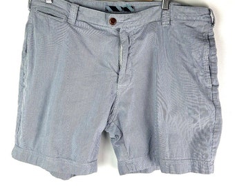 Brooks Brothers Red fleece seersucker shorts blue stripe preppy mens W38