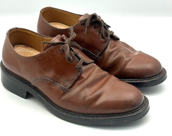 Chaussures derby Grenson marron fabriquées en Angleterre avec trépointe Goodyear au Royaume-Uni 8 G de large