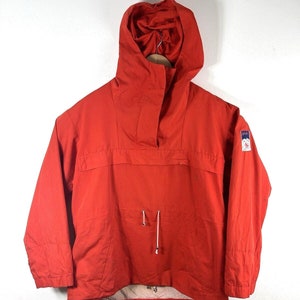 1970s Smock Jacket Anorak Blue Nylon Waterproof Ski