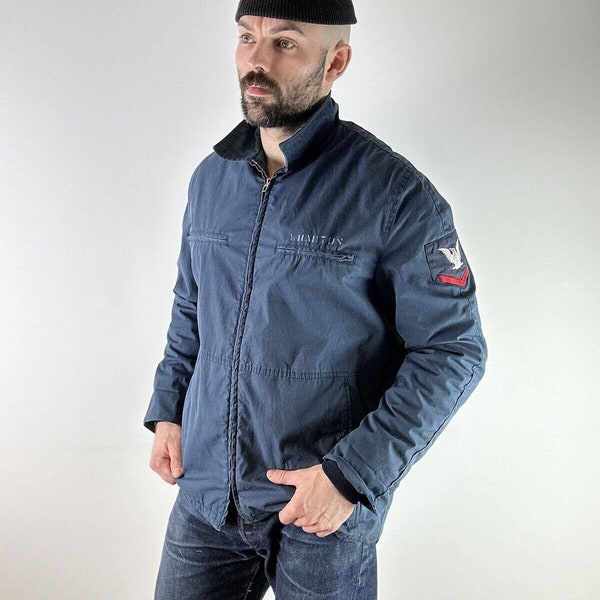 Veste utilitaire marine USN des années 1980, patchs vêtements de travail pour manteau militaire L